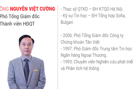 Chứng khoán Tân Việt bổ nhiệm Chủ tịch kiêm Tổng Giám đốc