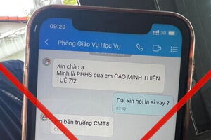 Công an TP HCM cảnh báo thủ đoạn lừa phụ huynh đóng học phí qua tin nhắn