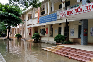 Bình Định: Chủ động cho học sinh nghỉ học ứng phó với tình hình mưa lớn