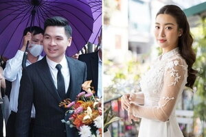 Đỗ Mỹ Linh xinh đẹp trong lễ ăn hỏi với chồng thiếu gia