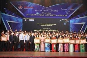 TPHCM công bố danh sách 50 cán bộ, giáo viên đạt giải thưởng Võ Trường Toản