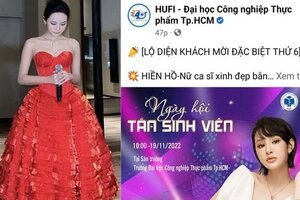 Mời Hiền Hồ về hát, một trường đại học bị cộng đồng mạng chỉ trích dữ dội