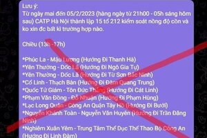 Hà Nội bác thông tin thành lập 15 tổ công tác 212 kiểm tra nồng độ cồn