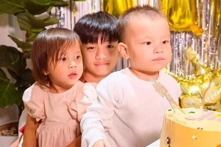 Hồ Ngọc Hà xúc động khi được 3 con tổ chức sinh nhật sớm 