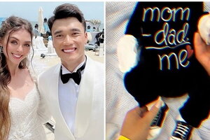 Vợ Tây Bùi Tiến Dũng hạ sinh quý tử đầu lòng, nam cầu thủ có chia sẻ xúc động