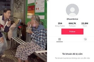 Liên quan đến đến video miệt thị người nghèo, tài khoản Nờ Ô Nô đã bị TikTok khóa và cấm đăng tải