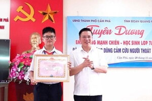 Nam sinh lớp 7 dũng cảm cứu người được Chủ tịch nước gửi thư khen ngợi