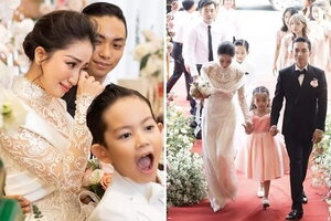 Lễ gia tiên của Khánh Thi và Phan Hiển ngập tràn hoa, cô dâu nức nở vì hạnh phúc