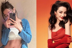 Địch Lệ Nhiệt Ba hẹn hò giữa 'bão' tin đồn mang thai