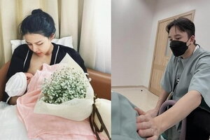 Vợ Phan Mạnh Quỳnh chia sẻ về hành trình sinh nở, hài hước cho biết ông xã khóc to, át luôn cả tiếng con chào đời