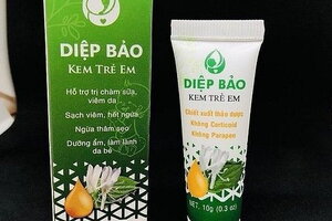 Cục Quản lý Dược thông tin về sản phẩm kem Diệp Bảo bôi da trẻ em bị FDA Mỹ thu hồi