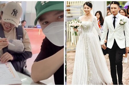 Sau 8 năm yêu, làm đám cưới và có con đầu lòng, đến 8/3 vợ chồng Phan Mạnh Quỳnh mới chính thức đăng ký kết hôn