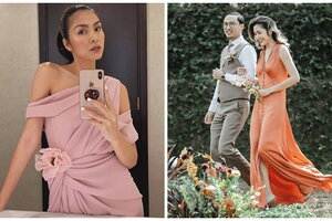 Thời trang dự tiệc cưới của Tăng Thanh Hà vừa đơn giản lại vừa lịch thiệp khiến ai nhìn cũng ngẩn ngơ