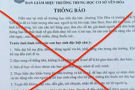 Thật hư thông tin một học sinh lớp 7 ở Hà Nội bị đánh thuốc mê, thôi miên