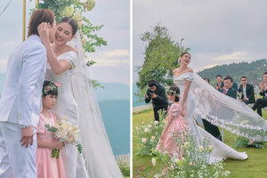 Trang Trần lên xe hoa cùng chồng Việt kiều sau nhiều năm chung sống