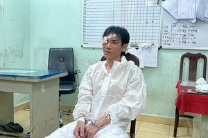 Bắt đối tượng bị ảo giác ma túy cầm hung khí tấn công đại úy công an ở TP.HCM