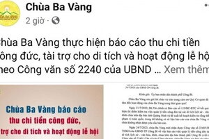 Chùa Ba Vàng chính thức công khai báo cáo thu chi tiền công đức, tài trợ