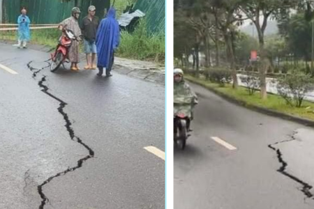 Quốc lộ 14 nứt và sụt lún, Đắk Nông di tản 16 hộ dân