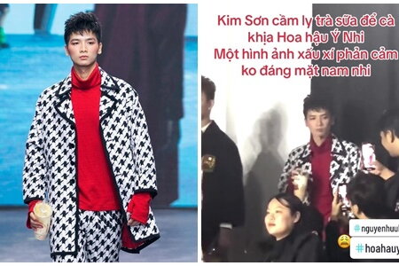 Kình ngư Kim Sơn lên tiếng về ồn ào cầm ly trà sữa catwalk 'cà khịa' Hoa hậu Ý Nhi