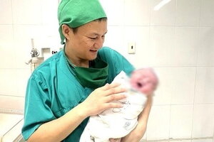 Mổ đón thành công bé gái nặng 5 kg, mẹ bị tiền sản giật nguy kịch