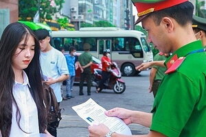 Điểm chuẩn trường công an cao nhất 24,94 điểm
