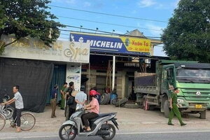 Ninh Bình: Nổ lốp ô tô tại gara sửa chữa khiến cả tài xế và thợ sửa tử vong