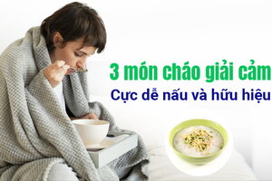 Bật mí 3 món cháo giải cảm cực dễ nấu và hữu hiệu