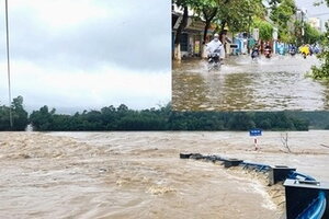 Núi sạt lở, cầu đường ngập sâu vì mưa lớn, tỉnh Quảng Ngãi ra công điện chỉ đạo ứng phó