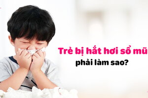 Trẻ bị hắt hơi sổ mũi phải làm sao?