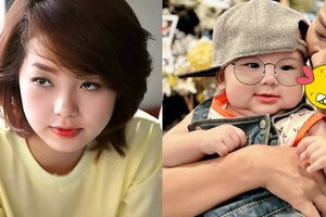 Cận cảnh gương mặt 'sao y bản chính' của con trai Minh Hằng
