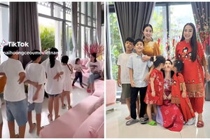 Bất ngờ với số tiền Ngọc Trinh lì xì cho các cháu trong nhà