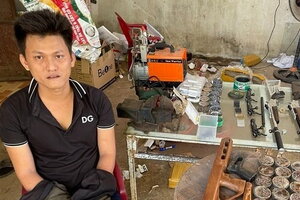 Thanh niên 9X thuê nhà nằm sâu trong vườn chuối để lắp ráp, chế tạo vũ khí bán trên mạng xã hội