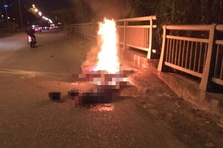 Điều tra vụ nam thanh niên tử vong bất thường cạnh xe máy bốc cháy