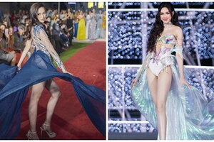 Phản ứng của Hoa hậu Đỗ Thị Hà khi nhận được khen có đôi chân đẹp nhất