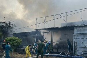 Cháy 4 căn nhà cùng lúc ở An Giang