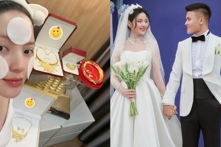 Chu Thanh Huyền khoe của hồi môn nhận được ở đám cưới với Quang Hải