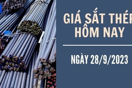 Giá thép hôm nay ngày 28/9/2023: Trong nước ổn định, sàn giao dịch tăng trở lại