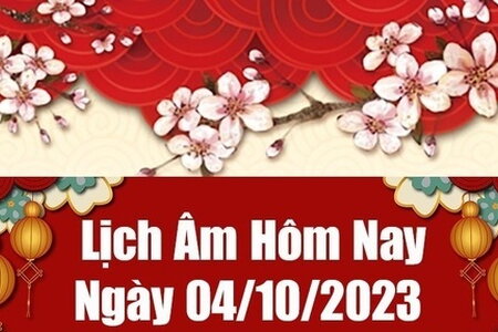 Lịch âm 4/10 - Âm lịch hôm nay thứ Tư ngày 4/10 chính xác nhất