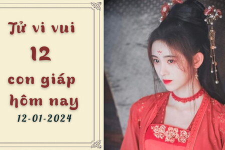 Tử vi vui 12 con giáp hôm nay ngày 12/1/2024: Dần sự nghiệp hanh thông, Mùi hạnh phúc