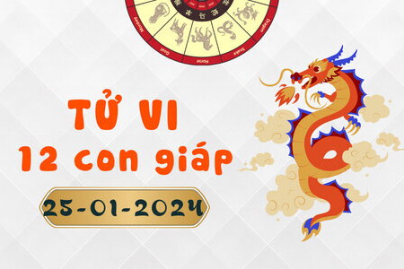 Tử vi 12 con giáp ngày 25/1//2024: Thân chịu chèn ép, Tý thất vọng