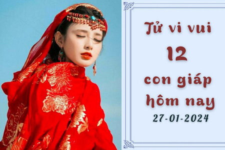 Tử vi vui 12 con giáp hôm nay ngày 27/1/2024: Mùi kiên trì; Hợi tài lộc