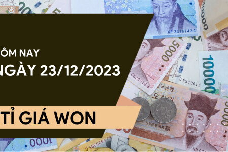 Tỷ giá Won hôm nay ngày 23/12/2023: Giảm mạnh phiên cuối tuần