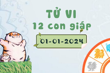 Tử vi 12 con giáp ngày 1/1/2024: Mão sự nghiệp gập ghềnh, Tuất nhiều khởi sắc