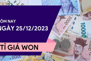 Tỷ giá Won hôm nay ngày 25/12/2023: Quay đầu tăng mạnh