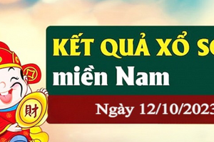 Kết quả Xổ số miền Nam ngày 12/10/2023, XSMN 12/10, xổ số miền Nam hôm nay