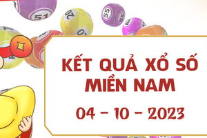 Kết quả Xổ số miền Nam ngày 4/10/2023, XSMN 4/10, xổ số miền Nam hôm nay