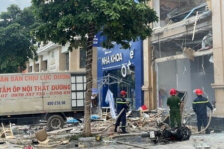 Quán ăn sắp khai trương ở Vĩnh Phúc nổ lớn khiến 7 người bị thương