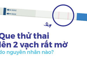 Que thử thai lên 2 vạch rất mờ do nguyên nhân nào?