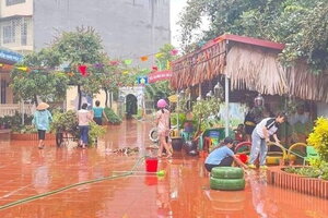 Trường học ở Phú Thọ sẵn sàng đón học sinh đến trường sau mưa lũ