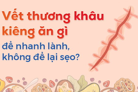 Vết thương khâu kiêng ăn gì để nhanh lành, không để lại sẹo?